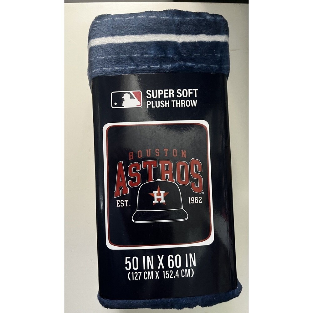 Houston Astros Fleece Plush Throw MLB Blanket 50"x60" New Baseball  Super Soft